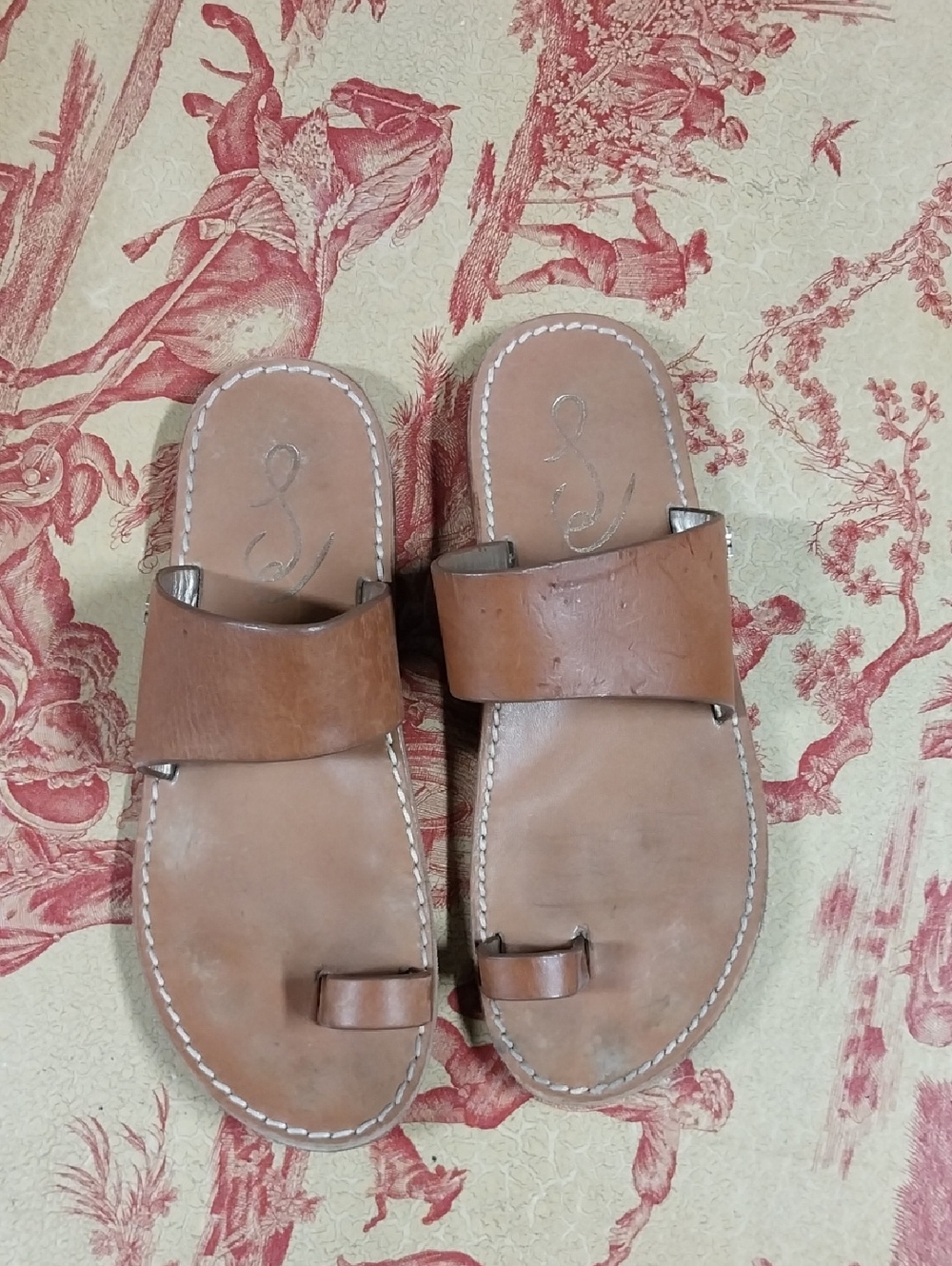 Sam Edelman Tan Leather Slide Sandals